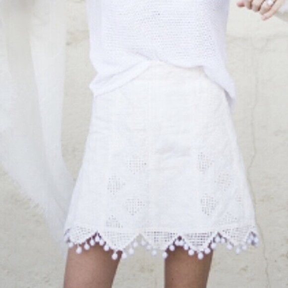 Calypso St. Barth Embroidered Mini Skirt